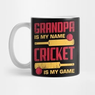 Grandpa Is My Name Cricket Is My Game Mug